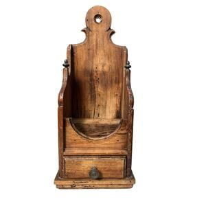 Vtg Italy Wormwood Gothic Hanging Freestanding Pipe Box Candle Wall Box Drawer